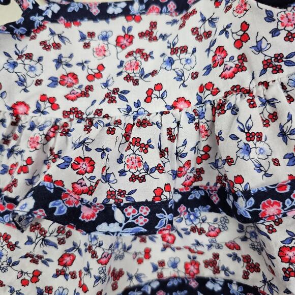 Janie and Jack Floral Sleeveless Tiered Top Infant 3-6 months - Picture 4 of 7